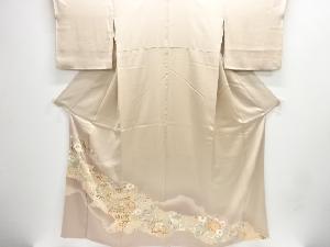 逆雲取りに辻ヶ花模様刺繍一つ紋色留袖(比翼衿付き)